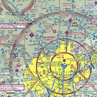 Camp Bullis Heliport (9R7) VFR Sectional  Gaming Mouse Pad