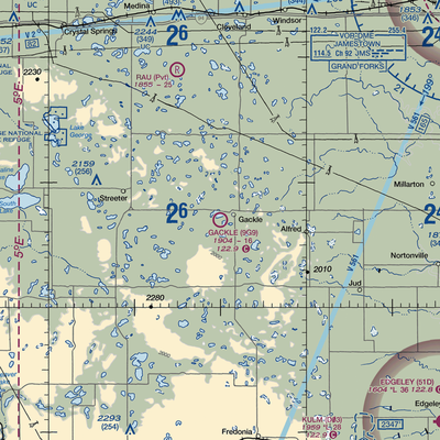 Gackle Municipal Airport (9G9) VFR Sectional  Gaming Mouse Pad