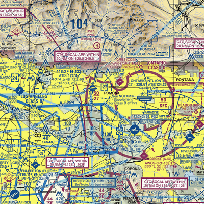 Pomona Superior Court Heliport (99L) VFR Sectional  Gaming Mouse Pad