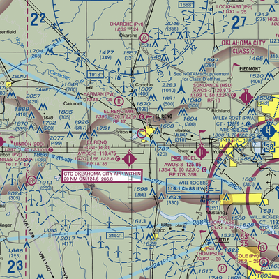 El Reno Airport (99F) VFR Sectional  Gaming Mouse Pad