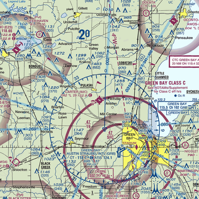 Carter Airport (92C) VFR Sectional  Gaming Mouse Pad