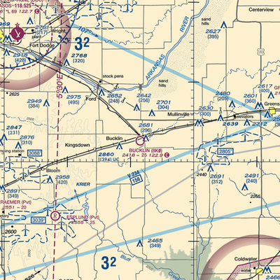 Bucklin Airport (8K0) VFR Sectional  Gaming Mouse Pad