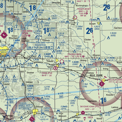 Toledo Municipal Airport (8C5) VFR Sectional  Gaming Mouse Pad