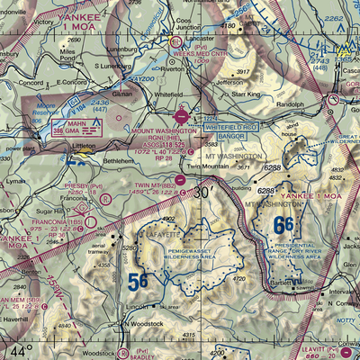 Twin Mountain Airport (8B2) VFR Sectional  Gaming Mouse Pad