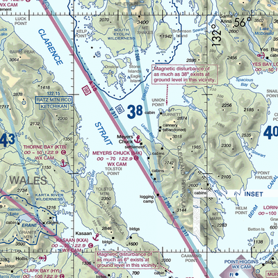 Meyers Chuck Seaplane Base (84K) VFR Sectional  Gaming Mouse Pad