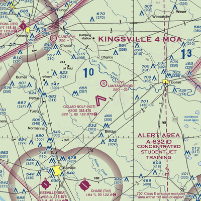 Goliad County Industrial Airpark (7T3) VFR Sectional  Gaming Mouse Pad