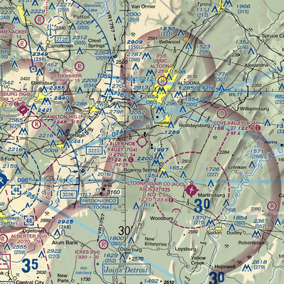 Blue Knob Valley Airport (7G4) VFR Sectional  Gaming Mouse Pad