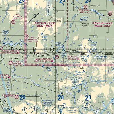 Mc Clusky Municipal Airport (7G2) VFR Sectional  Gaming Mouse Pad