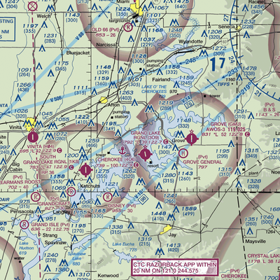 Teramiranda Airport (79F) VFR Sectional  Gaming Mouse Pad