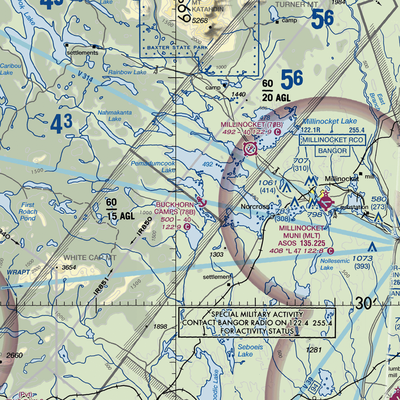 Buckhorn Camps Seaplane Base (78B) VFR Sectional  Gaming Mouse Pad