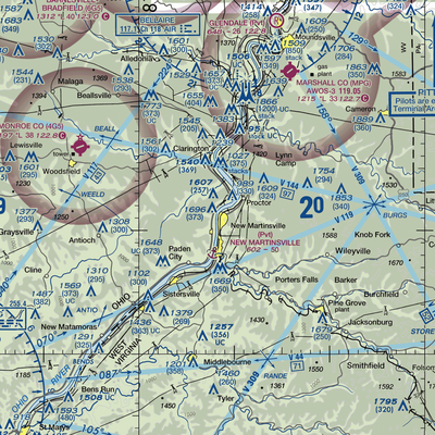 P W Johnson Memorial Airport (75D) VFR Sectional  Gaming Mouse Pad