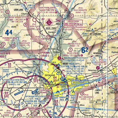 Mead Flying Service Airport (70S) VFR Sectional  Gaming Mouse Pad