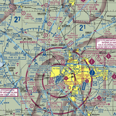 Maize Airport (70K) VFR Sectional  Gaming Mouse Pad