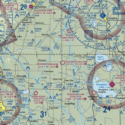 Moorestown Airpark (6Y0) VFR Sectional  Gaming Mouse Pad