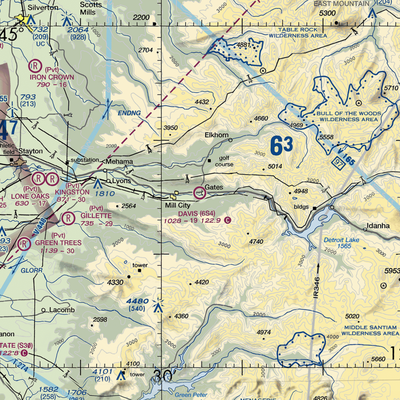 Davis Airport (6S4) VFR Sectional  Gaming Mouse Pad