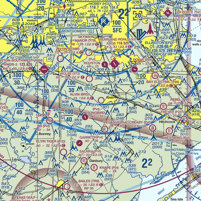 Alvin Airpark (6R5) VFR Sectional  Gaming Mouse Pad