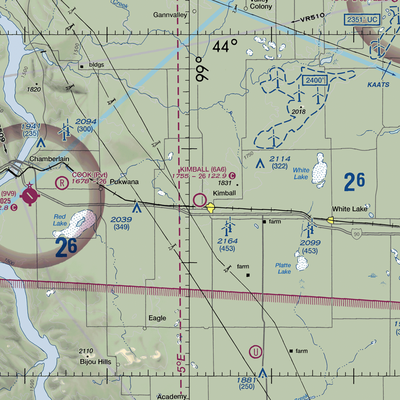 Kimball Municipal Airport (6A6) VFR Sectional  Gaming Mouse Pad