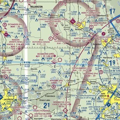 Richmond Field (69G) VFR Sectional  Gaming Mouse Pad