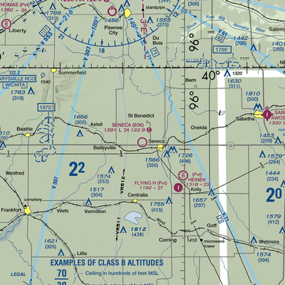 Seneca Municipal Airport (62K) VFR Sectional  Gaming Mouse Pad