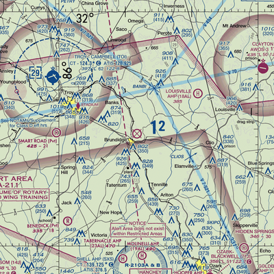 Brundidge Municipal Airport (60A) VFR Sectional  Gaming Mouse Pad