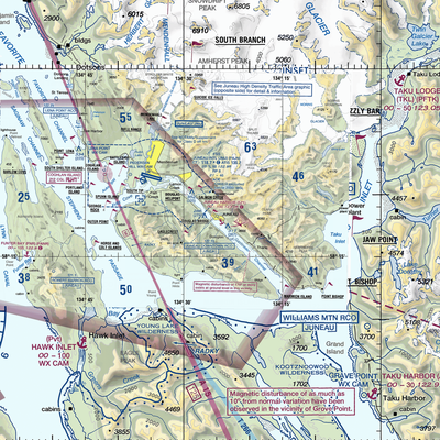 Juneau Harbor Seaplane Base (5Z1) VFR Sectional  Gaming Mouse Pad