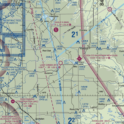 Lost Creek Airport (5Y4) VFR Sectional  Gaming Mouse Pad