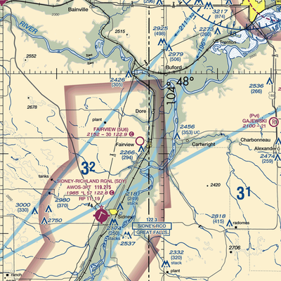 Fairview Airport (5U6) VFR Sectional  Gaming Mouse Pad