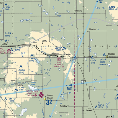 Bowdle Municipal Airport (5P3) VFR Sectional  Gaming Mouse Pad