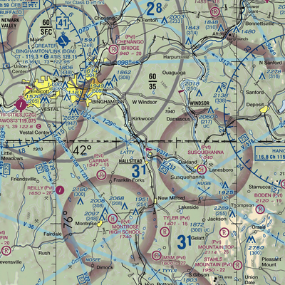 Kirkwood Airpark (5N5) VFR Sectional  Gaming Mouse Pad