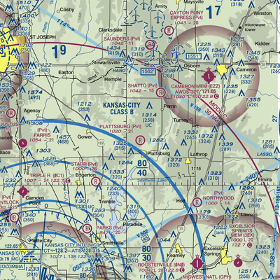 Plattsburg Airpark (5MO) VFR Sectional  Gaming Mouse Pad