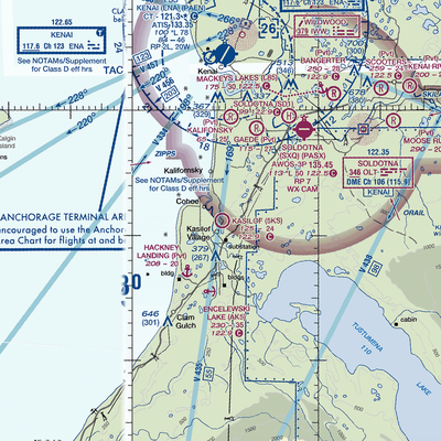 Kasilof Airport (5KS) VFR Sectional  Gaming Mouse Pad