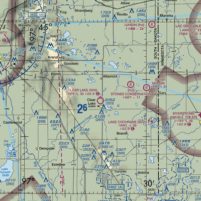 Clear Lake Municipal Airport (5H3) VFR Sectional  Gaming Mouse Pad