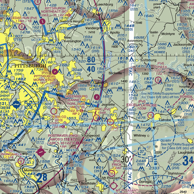 Greensburg Jeannette Regional Airport (5G8) VFR Sectional  Gaming Mouse Pad