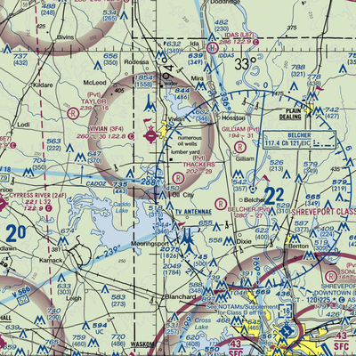 Thackers Airport (5F8) VFR Sectional  Gaming Mouse Pad