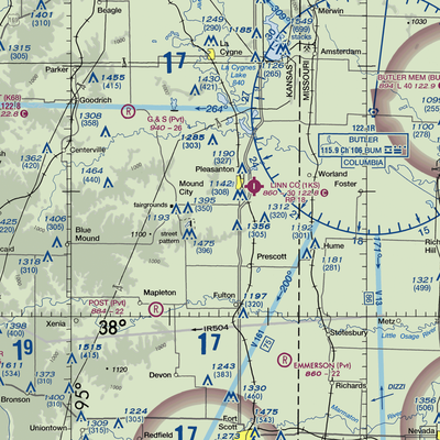 Gilmore Airport (57K) VFR Sectional  Gaming Mouse Pad