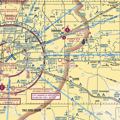 Eagles Aerodrome (55T) VFR Sectional  Gaming Mouse Pad