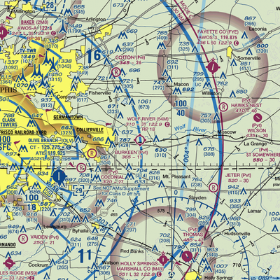 Wolf River Airport (54M) VFR Sectional  Gaming Mouse Pad