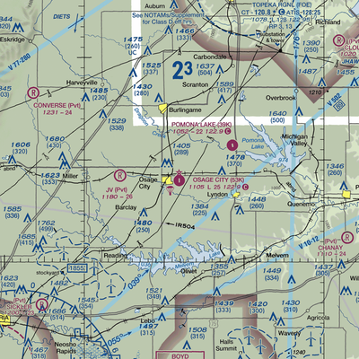 Osage City Municipal Airport (53K) VFR Sectional  Gaming Mouse Pad