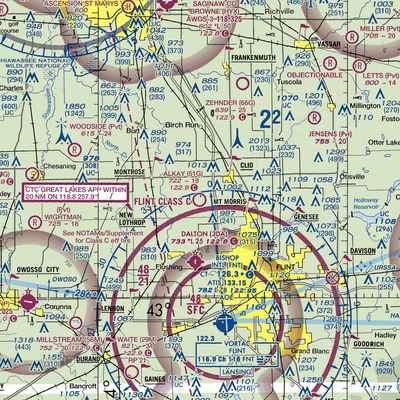 Cagney Airport (51G) VFR Sectional  Gaming Mouse Pad