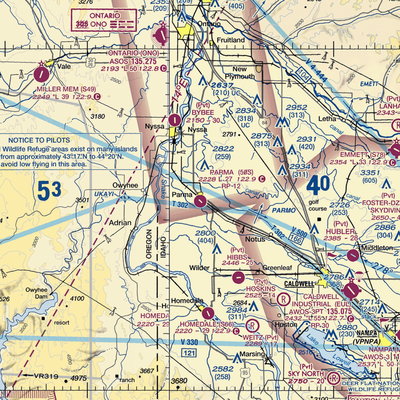 Parma Airport (50S) VFR Sectional  Gaming Mouse Pad