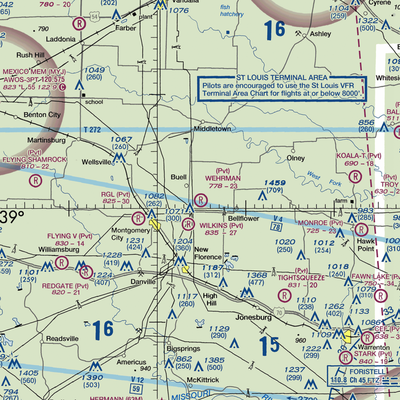 Montgomery-Wehrman Airport (4MO) VFR Sectional  Gaming Mouse Pad