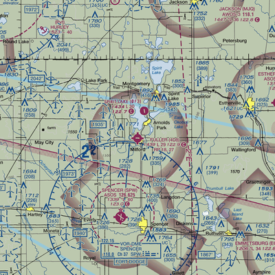 Fuller Airport (4D8) VFR Sectional  Gaming Mouse Pad