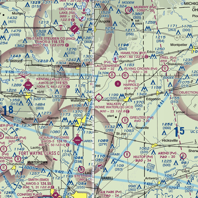 Walker/Rowe Waterloo Airport (4C2) VFR Sectional  Gaming Mouse Pad