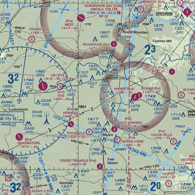 Bamberger Ranch Airport (48T) VFR Sectional  Gaming Mouse Pad