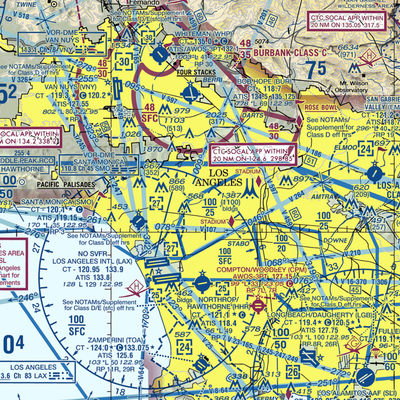 Wilshire Area Heliport (44L) VFR Sectional  Gaming Mouse Pad