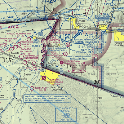 Rolle Airfield (44A) VFR Sectional  Gaming Mouse Pad