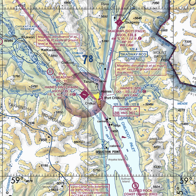 Haines Seaplane Base (3Z9) VFR Sectional  Gaming Mouse Pad