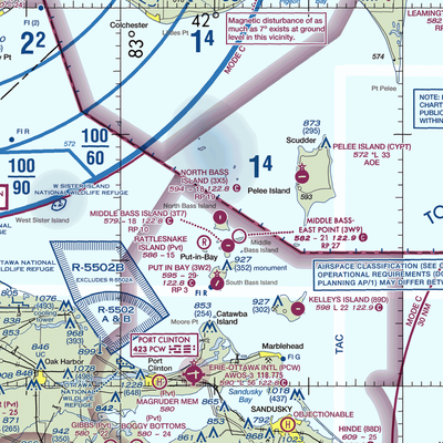 North Bass Island Airport (3X5) VFR Sectional  Gaming Mouse Pad