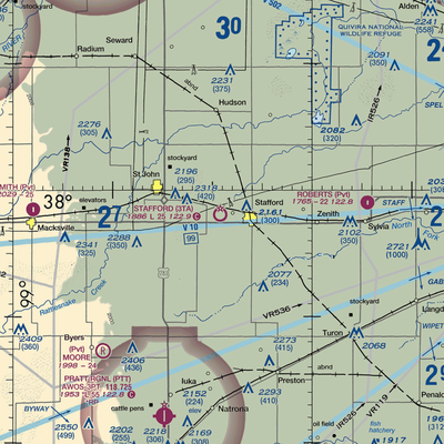 Stafford Municipal Airport (3TA) VFR Sectional  Gaming Mouse Pad