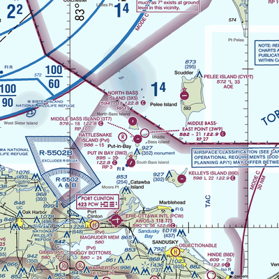 Middle Bass Island Airport (3T7) VFR Sectional  Gaming Mouse Pad